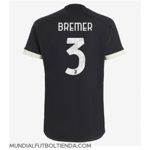Camiseta Juventus Gleison Bremer #3 Tercera Equipación Replica 2023-24 mangas cortas